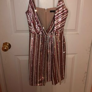 BCBG Maxazria- Pink glitter dress
